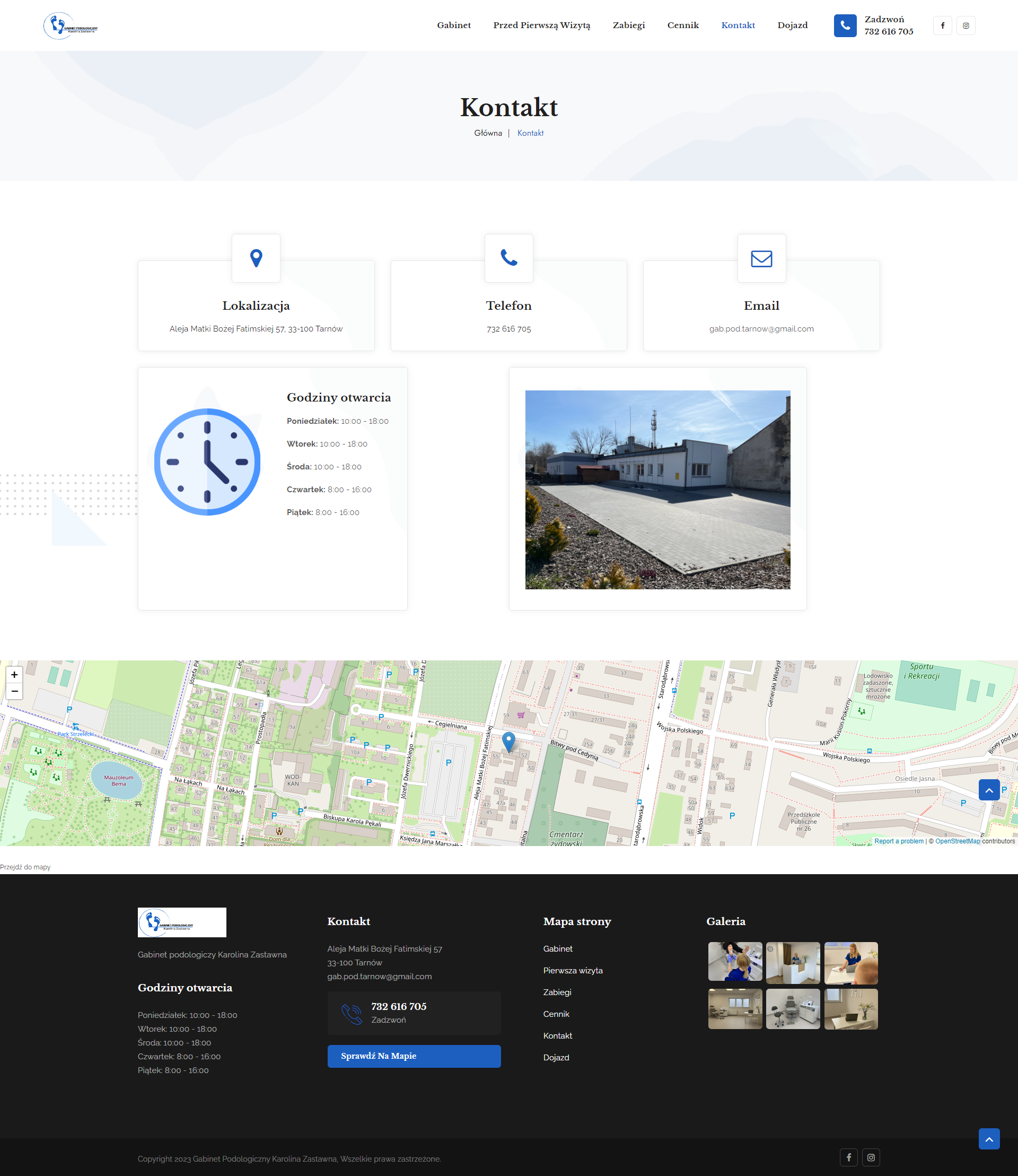 Gabinet podologiczny - Kontakt