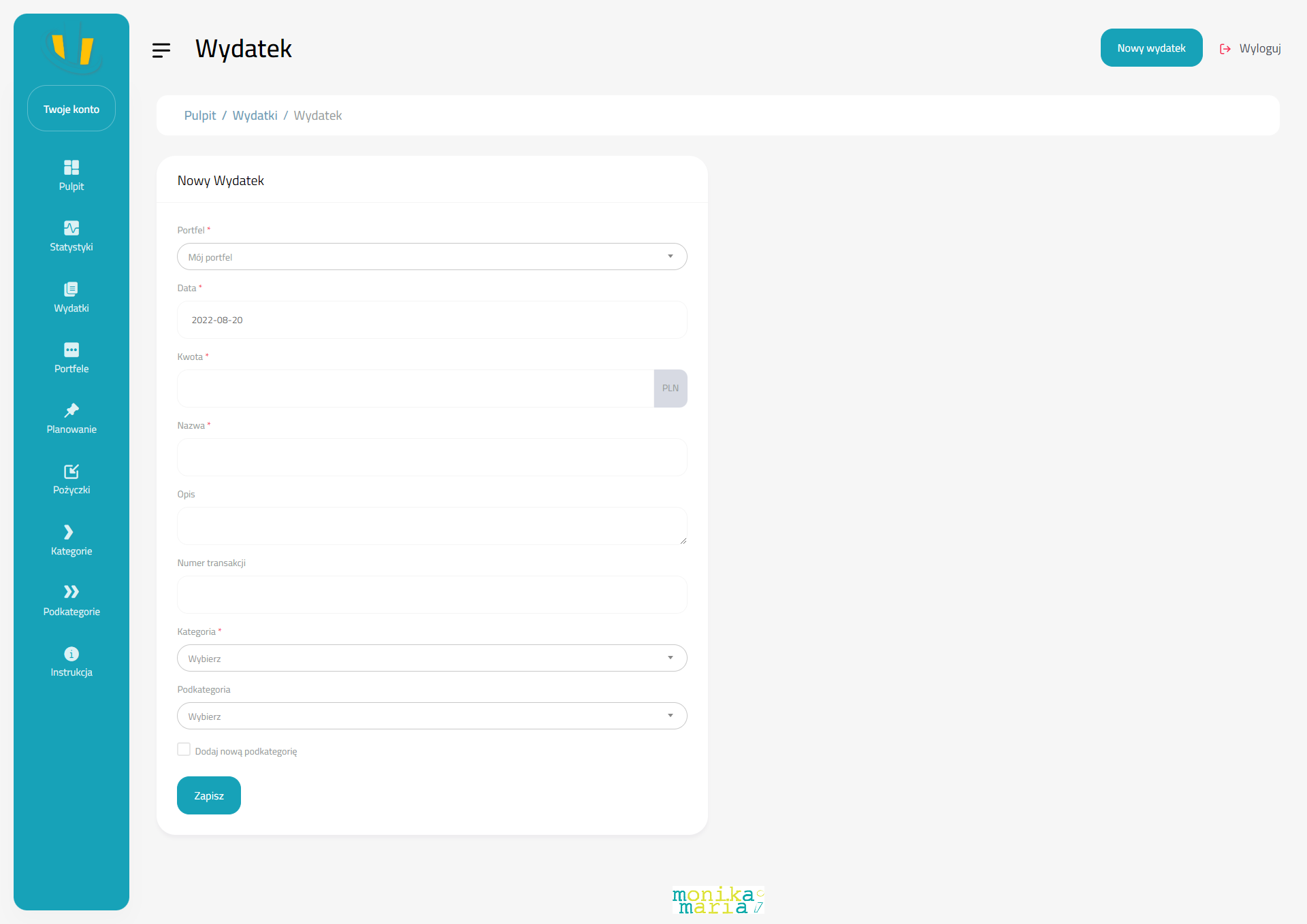 Tracking Money - Wydatek